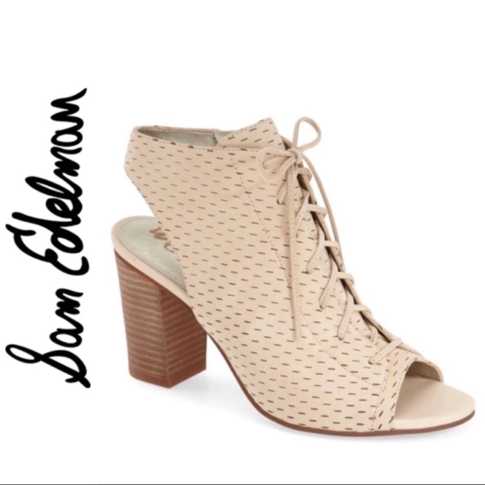 SAM EDELMAN~Ennette Lace Up Bootie Sandals~8